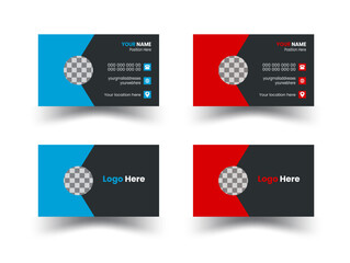  Business cards Modern business cards templates.Business card template design with front and back presentation. modern Luxury Business card design template. business  visiting card design with   compa © MDMursalin