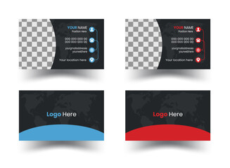  Business cards Modern business cards templates.Business card template design with front and back presentation. modern Luxury Business card design template. business  visiting card design with   compa © MDMursalin