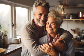 portrait of a happy romantic elderly couple. family relationships and friendship between a man and a woman