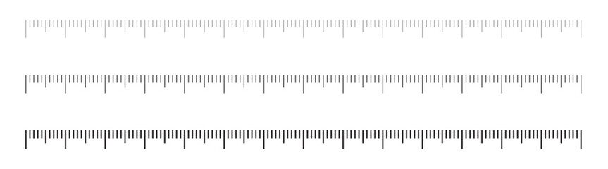 Rule black lines. Blank isolated measure. Measuring tool. Ruler icon symbol PNG