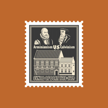 Reformed christian art. Dort synod of 1618. Arminians vs. Calvinists.