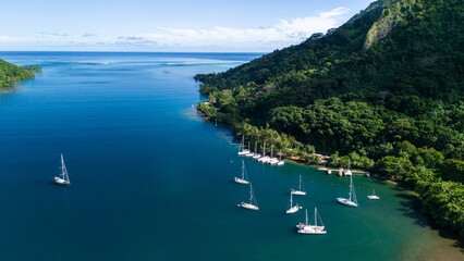 Landscapes of Moorea Island, French Polynesia