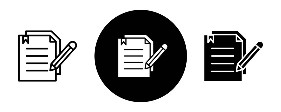 Business proposal outline icon collection or set. Business proposal Thin vector line art