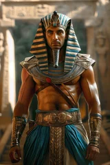 Foto op Canvas Pharaoh King of Egypt in Ancient Times Strong Empire Generative AI Illustration © SVasco