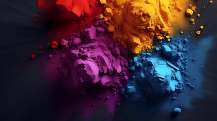 Fototapeta premium Abstract template for Holi background, Indian traditional festival