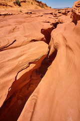 Antelope Canyon Sandstone Erosion Patterns, Aerial Perspective