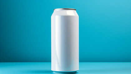 Freshness in a blue bottle, liquid for refreshing drink generated by AI