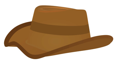 Brown cowboy hat. vector illustration