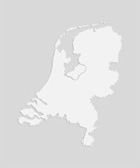 Vector map Netherlands, template outline country