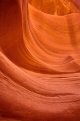 Antelope Canyon Sandstone Waves, Warm Hues, Eye-Level Perspective