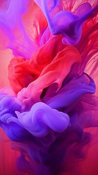 Modern background for cellphone, mobile phone, ios, android, colorful abstract liquid smoke in motion. Ink paint