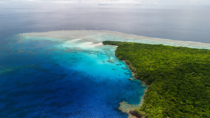 Fototapeta na wymiar Landscapes of Fiji with remote islands in the Lau Archipelago 