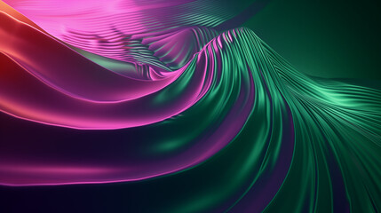 abstract digital figure from 3d wallpaper  green to purple in a spiral background