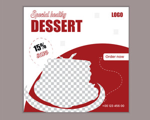 Restaurant food menu social media post