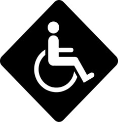 handicap symbol on a wheelchair