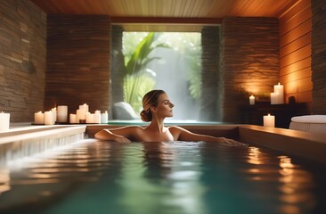 woman relaxing in spa