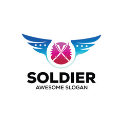 Military soldier war logo  template mascot esport gaming logo Soldier special force vector icon. 
