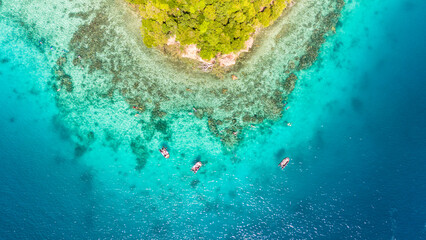 Snorkelling along a coral reef in Fiji's remote Lau Islands