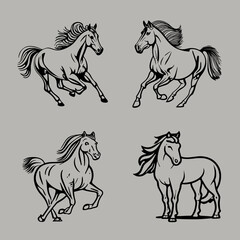 Horse symbol vector design