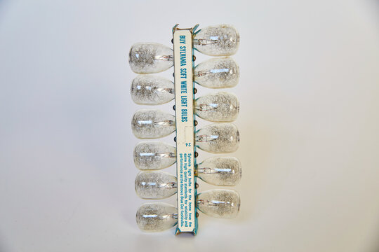 Vintage Soft White Light Bulbs in Packaging - Studio Shot