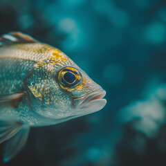 Close-Up of a Fish in Crystal Clear Waters