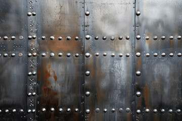 Metal texture with rivets as steam punk background