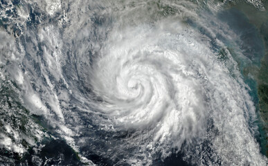 Super Typhoon, tropical storm, cyclone, hurricane, tornado, over ocean. Weather background....