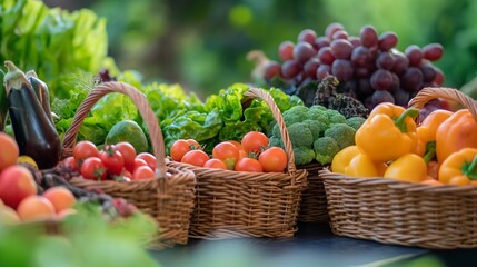 There are a variety of vegetables in the basket. generate ai