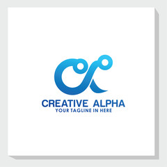 alpha logo design vector, business logo inspiration