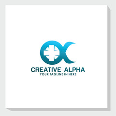 Obraz premium alpha logo design vector, business logo inspiration