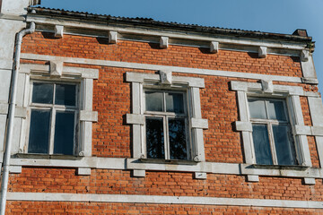 Fototapeta na wymiar windows of an old building