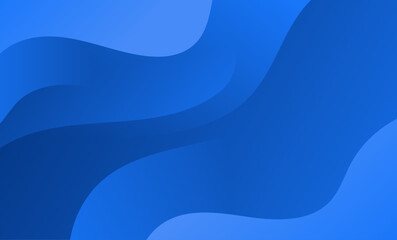 Abstract blue wave background. Dynamic shapes composition. Vector illustration	