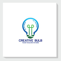 creative bulb logo design vector, technology logo inspiration