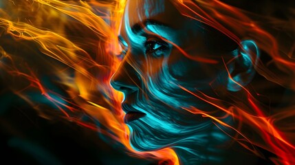 Naklejka premium Zooming Emotions: Capturing Intensity with Zoom Burst in Ultra Realistic 8K | DSLR | AdobeStock