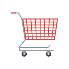 Shopping cart basket trolley vector illustration graphic icon symbol