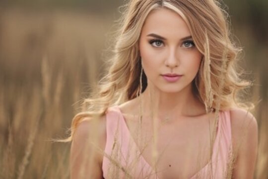 loira linda no campo, generative ai