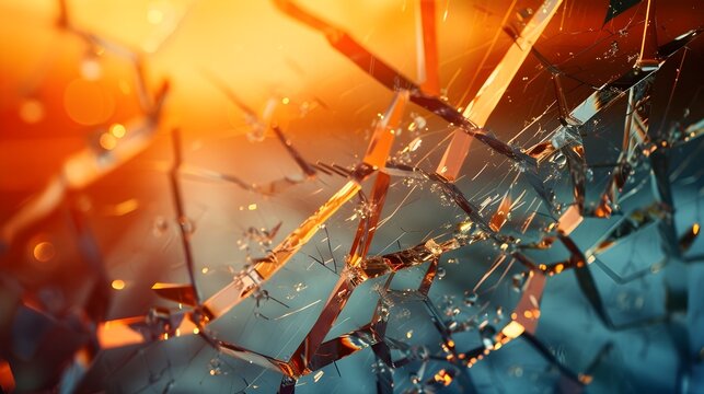 Shattered Glass Emotions: Abstract Representation of Bipolarity in Ultra Realistic 8K | DSLR | Zoom Lens | AdobeStock"