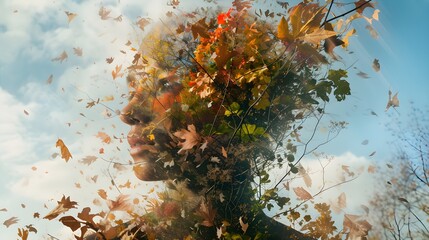 Obraz na płótnie Canvas Seasons of the Mind: Surreal Composite in Ultra Realistic 8K | Film Camera | AdobeStock