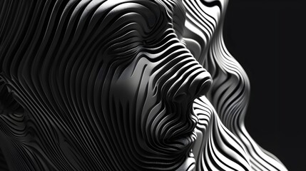 Abstract Emotion Lines: Shifting Expressions in Ultra Realistic 8K | Medium Format Camera | AdobeStock
