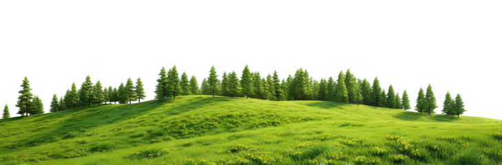 Green hills lanscape cut out