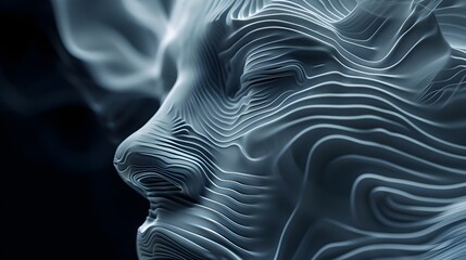 Light Face: Abstract Patterns Forming a Face in Ultra Realistic 8K | Compact Camera | AdobeStock