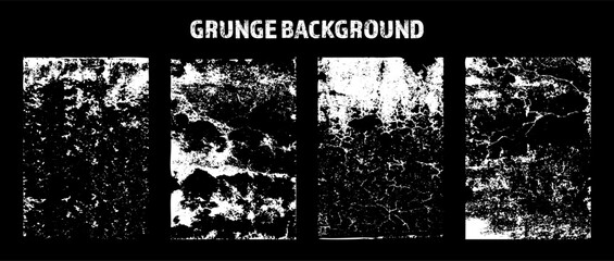 Grunge overlay texture. Old dirty concrete background with cracks and scratches. Distressed grainy surface. Vintage urban backdrop. Scraped and stained design element. Vector illustration