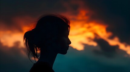Sky of Emotions: Moody Silhouette in Ultra Realistic 8K | Mirrorless Camera | AdobeStock"