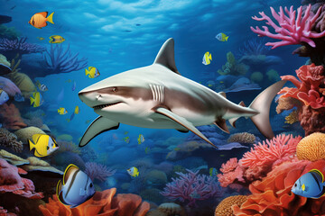 Hai unter Wasser