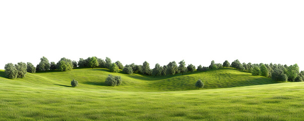 Green hills lanscape cut out - Powered by Adobe
