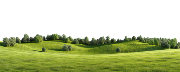 Green hills lanscape cut out