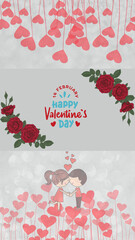 Happy valentine's day romantic card.
Celebrations valentine's day 