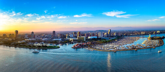 Long Beach California sunset view