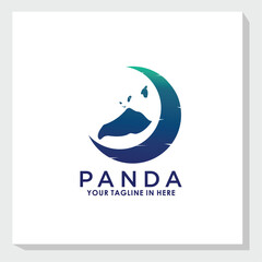panda logo design vetor, animal logo inspiration