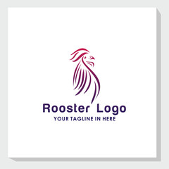 rooster logo design vector, animal logo inspiration